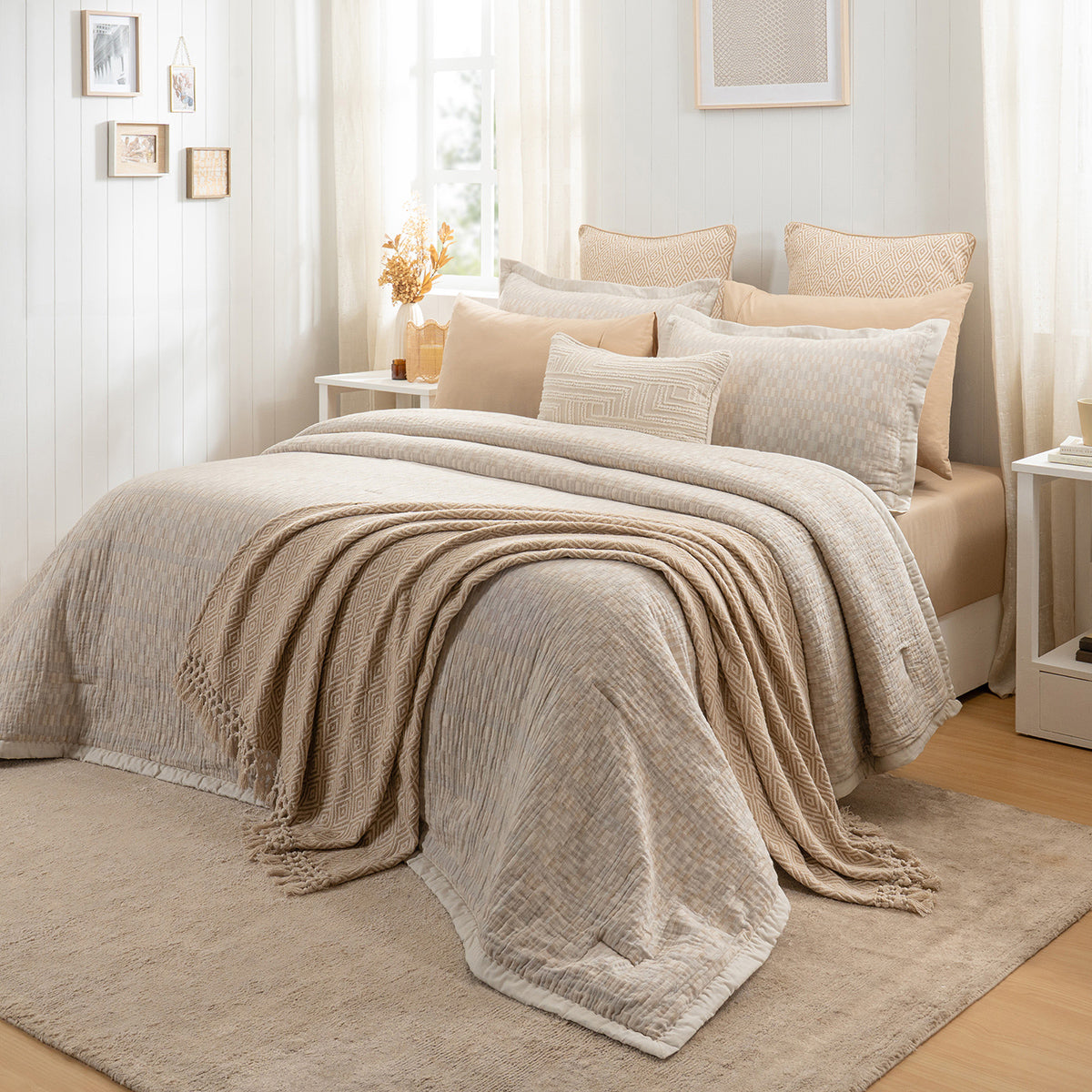 Quilt Set Neutral Pixel 11Pcs Set Rurban Transit
