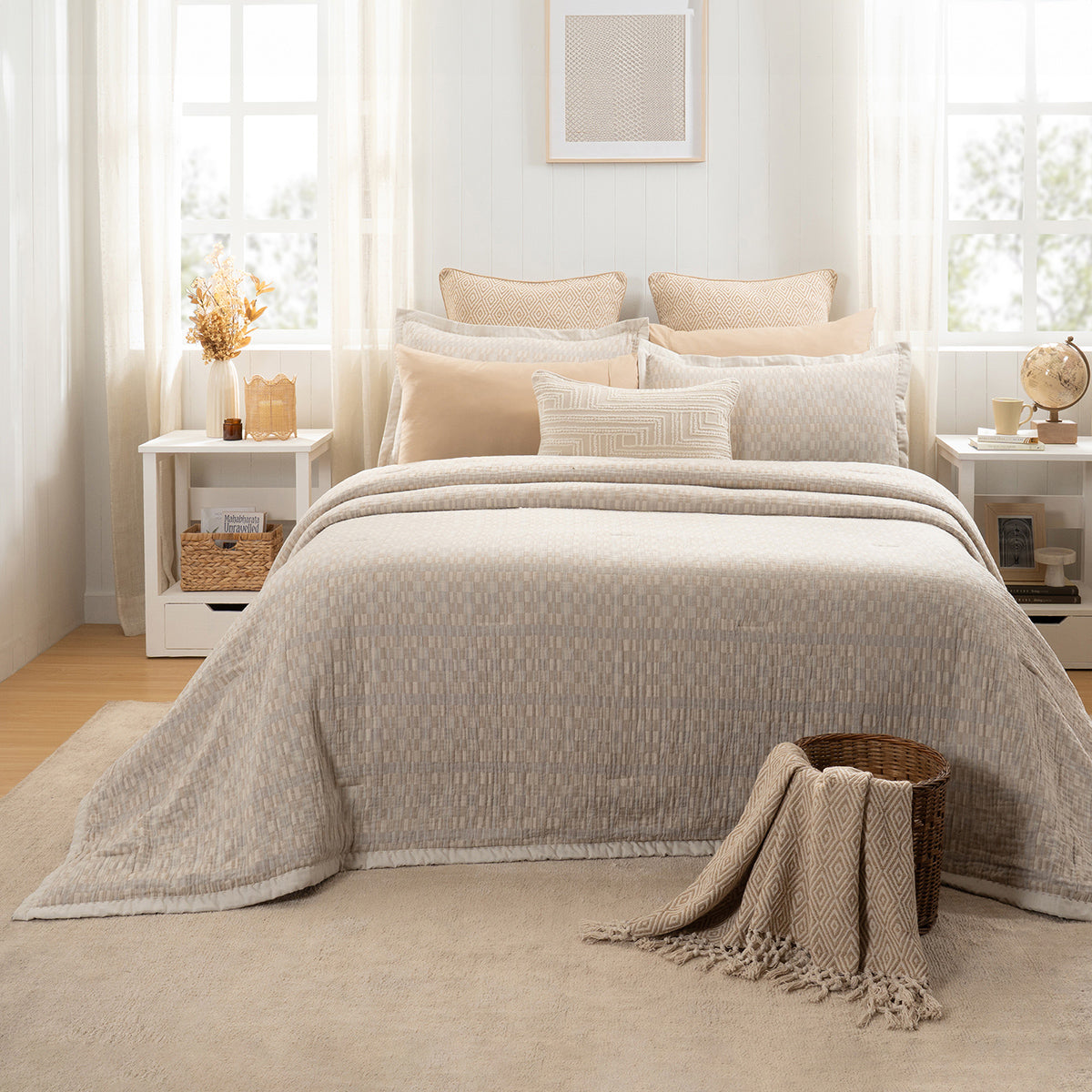 Quilt Set Neutral Pixel 11Pcs Set Rurban Transit