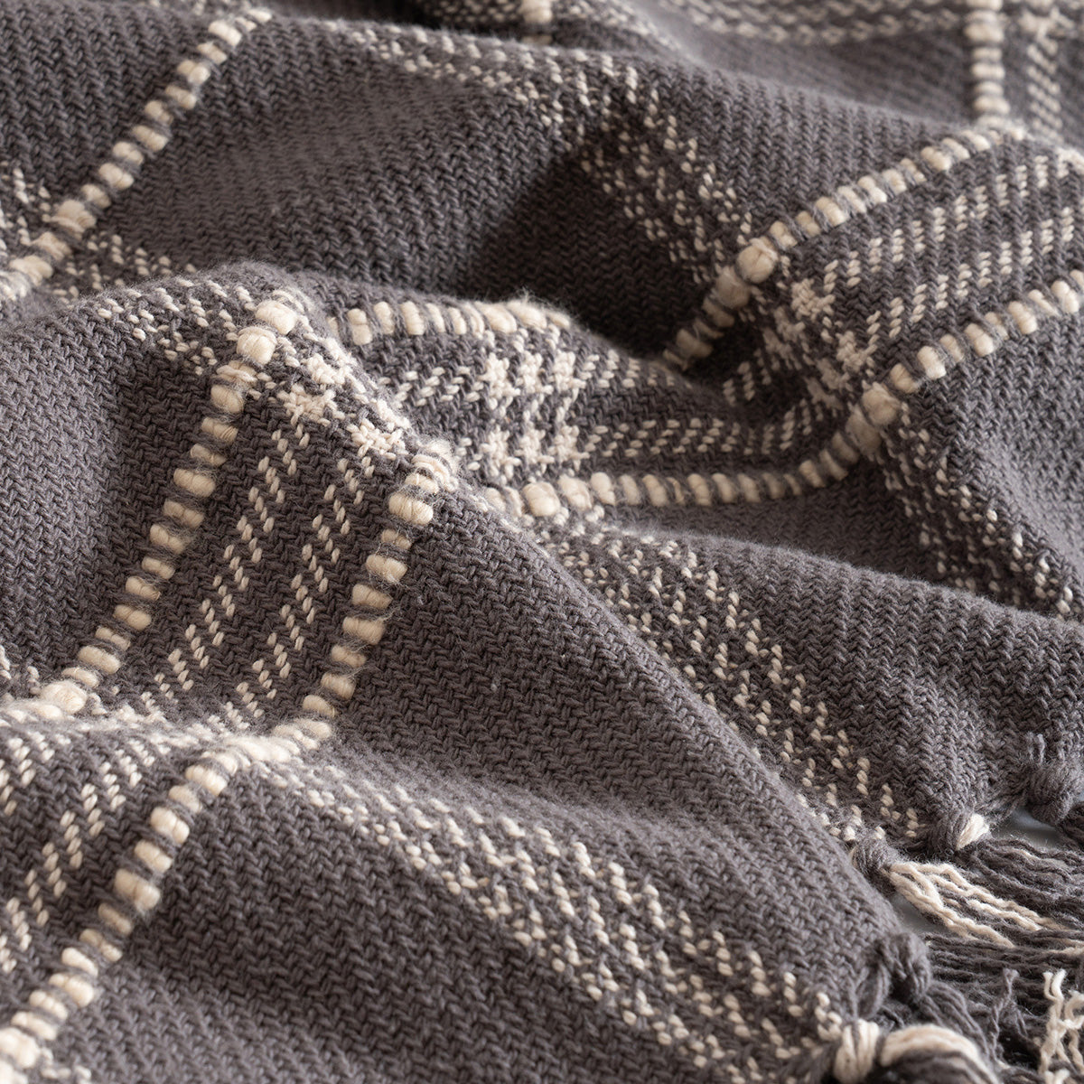 Throw Grey Checky Rurban Transit