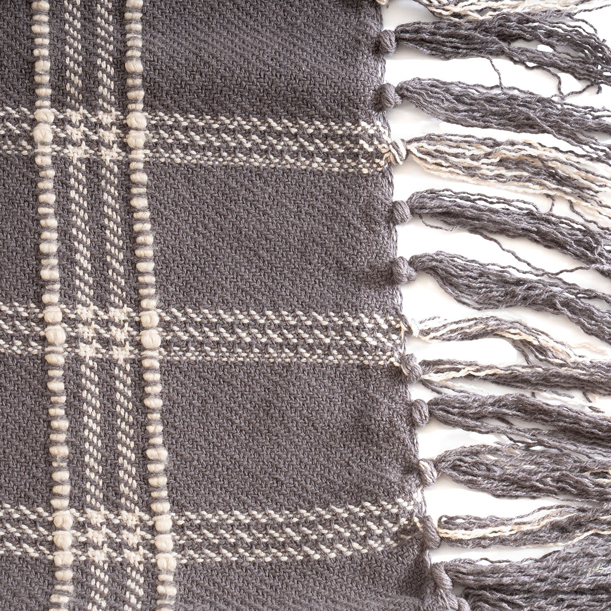 Throw Grey Checky Rurban Transit