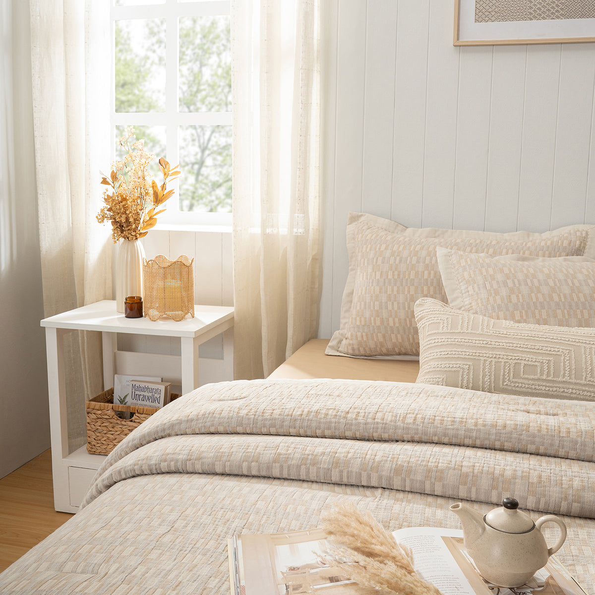Quilt Set Neutral Pixel 5Pcs Set Rurban Transit