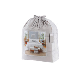 Quilt Set Grey Channel Stitch 5Pcs Set Rurban Transit