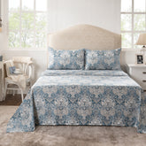 Bedsheet with Pillow Case 100% Cotton Blue Aquarelle Imperial Grace