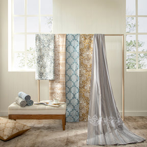 Bedsheet with Pillow Case 100% Cotton Blue Damascene Imperial Grace
