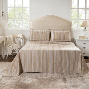 Bedsheet with Pillow Case 100% Cotton Gold Veloura Imperial Grace
