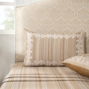 Bedsheet with Pillow Case 100% Cotton Gold Veloura Imperial Grace