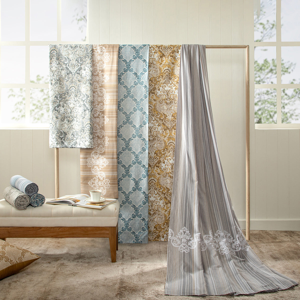 Bedsheet with Pillow Case 100% Cotton Gold Veloura Imperial Grace