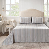 Bedsheet with Pillow Case 100% Cotton Grey Veloura Imperial Grace