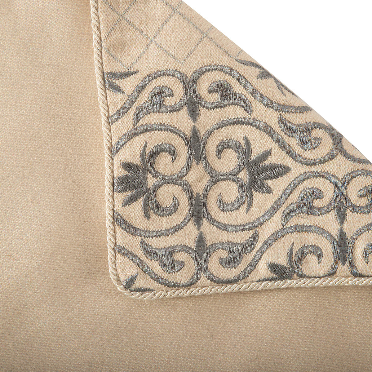 Cushion Cover Grey Aristo Damask Imperial Grace