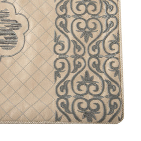 Cushion Cover Grey Aristo Damask Imperial Grace