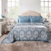 Duvet Cover with Pillow Case 100% Cotton Blue Aquarelle Imperial Grace