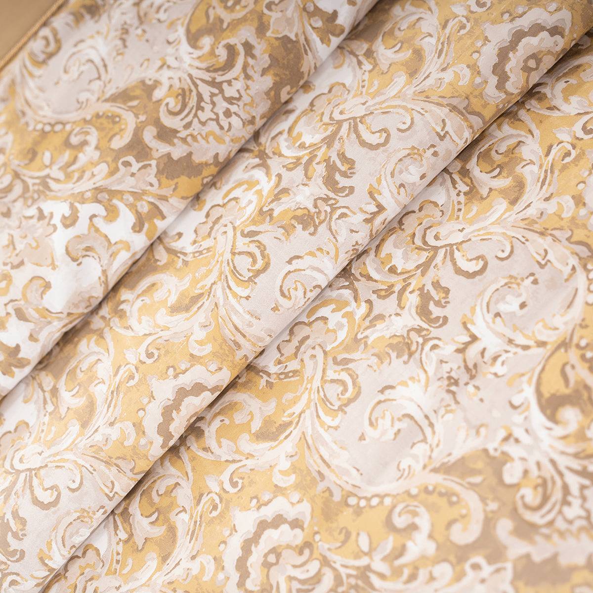 Duvet Cover with Pillow Case 100% Cotton Gold Aquarelle Imperial Grace