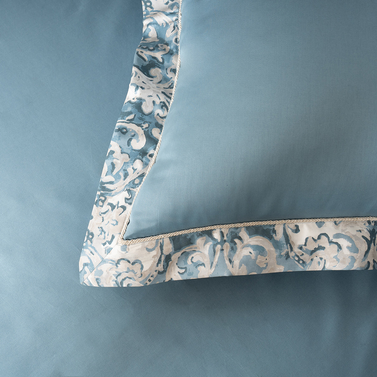 Pillow Case Euro Set 100% Cotton Blue Aquarelle Imperial Grace