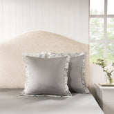 Pillow Case Euro Set 100% Cotton Grey Aquarelle Imperial Grace