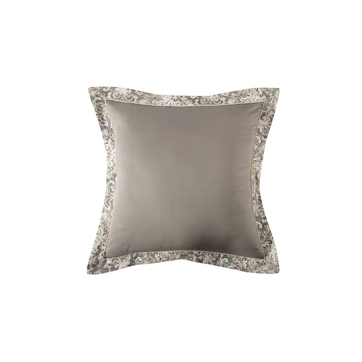 Pillow Case Euro Set 100% Cotton Grey Aquarelle Imperial Grace