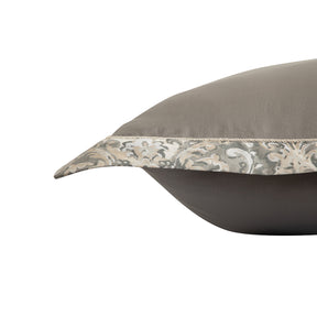 Pillow Case Euro Set 100% Cotton Grey Aquarelle Imperial Grace