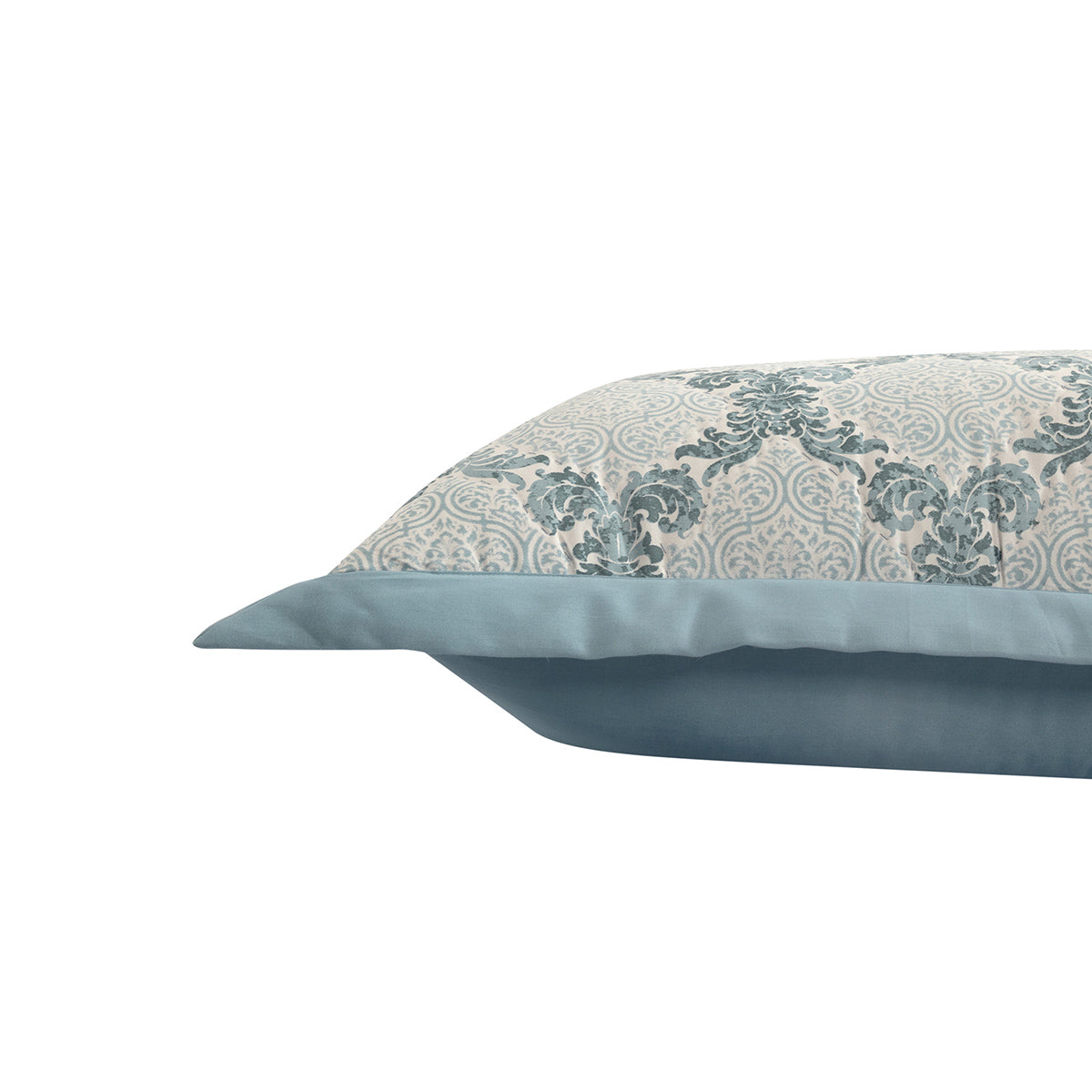 Pillow Sham Set 100% Cotton Blue Damascene Imperial Grace