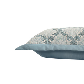 Pillow Sham Set 100% Cotton Blue Damascene Imperial Grace