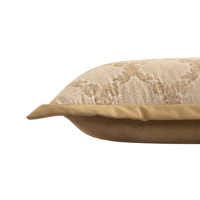 Pillow Sham Set 100% Cotton Gold Damascene Imperial Grace