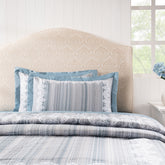 Pillow Sham Set 100% Cotton Blue Veloura Imperial Grace