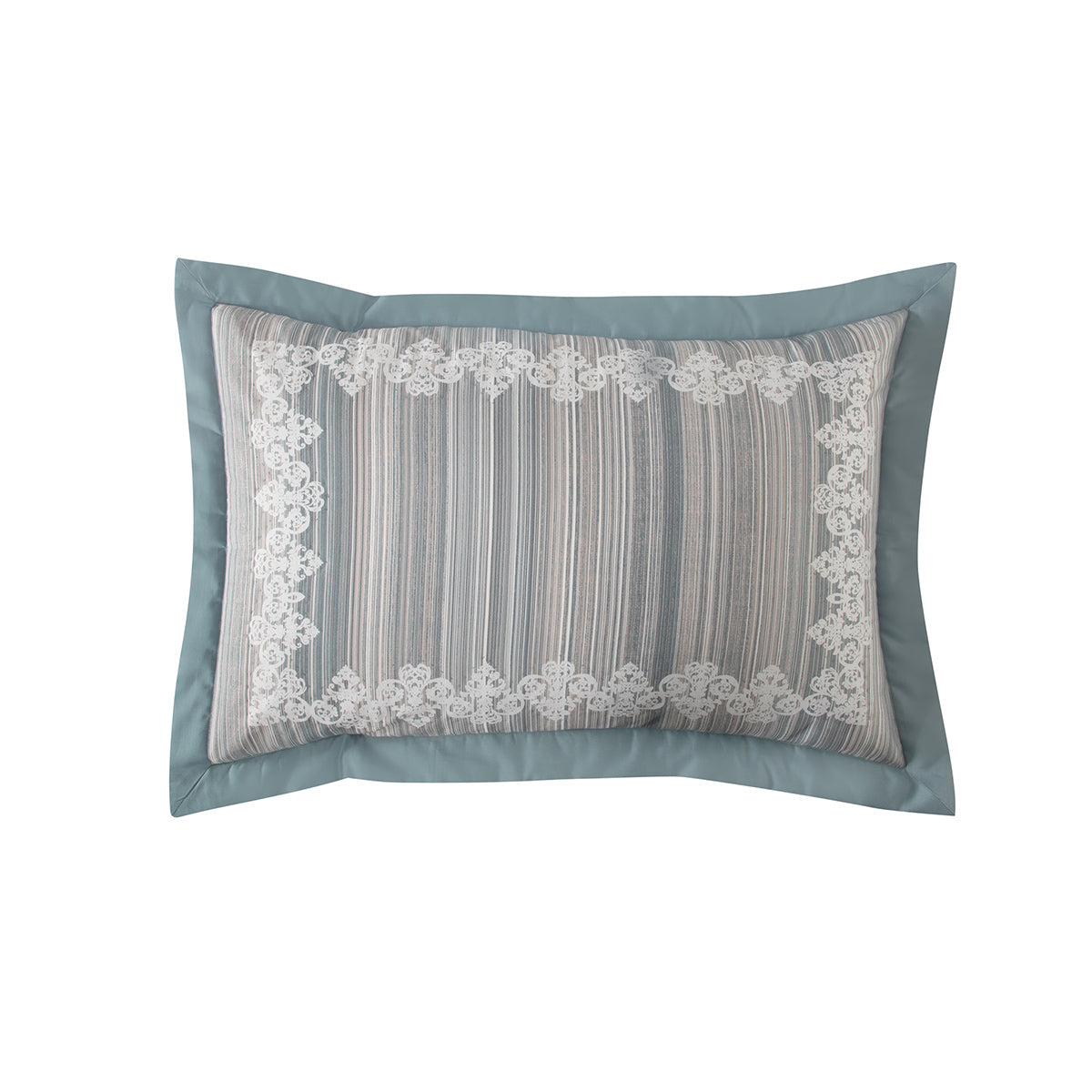 Pillow Sham Set 100% Cotton Blue Veloura Imperial Grace