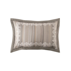 Pillow Sham Set 100% Cotton Grey Veloura Imperial Grace