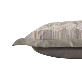 Pillow Sham Set 100% Cotton Grey Veloura Imperial Grace