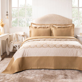 Quilt 100% Cotton Gold Damascene Imperial Grace