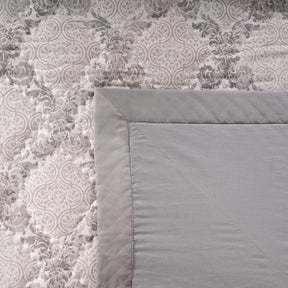 Quilt 100% Cotton Grey Damascene Imperial Grace