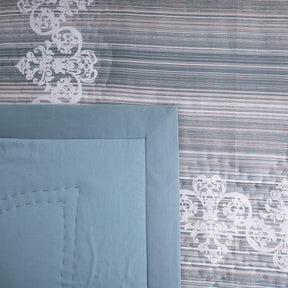 Quilt 100% Cotton Blue Veloura Imperial Grace