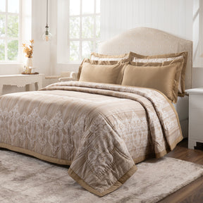 Quilt 100% Cotton Gold Veloura Imperial Grace