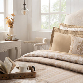 Quilt 100% Cotton Gold Veloura Imperial Grace