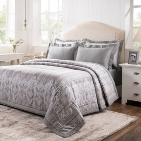 Quilt 100% Cotton Grey Veloura Imperial Grace