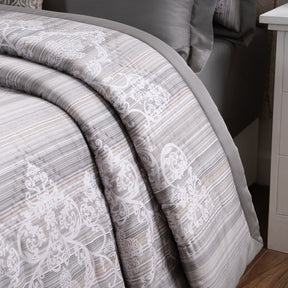 Quilt 100% Cotton Grey Veloura Imperial Grace