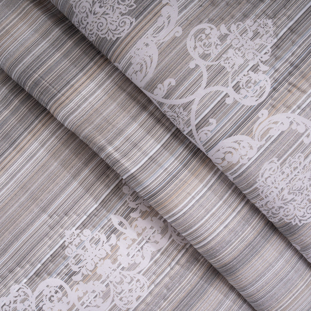 Quilt 100% Cotton Grey Veloura Imperial Grace