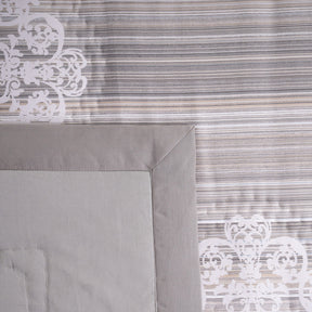 Quilt 100% Cotton Grey Veloura Imperial Grace