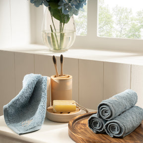 Towel 100% Cotton Blue Lacette Imperial Grace