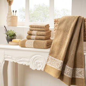 Towel 100% Cotton Gold Lacette Imperial Grace