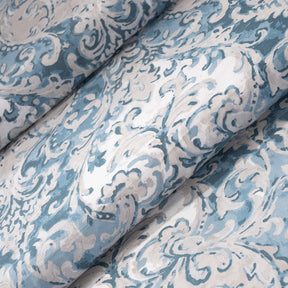 Duvet Cover Set 100% Cotton 8Pcs Blue Aquarelle Imperial Grace