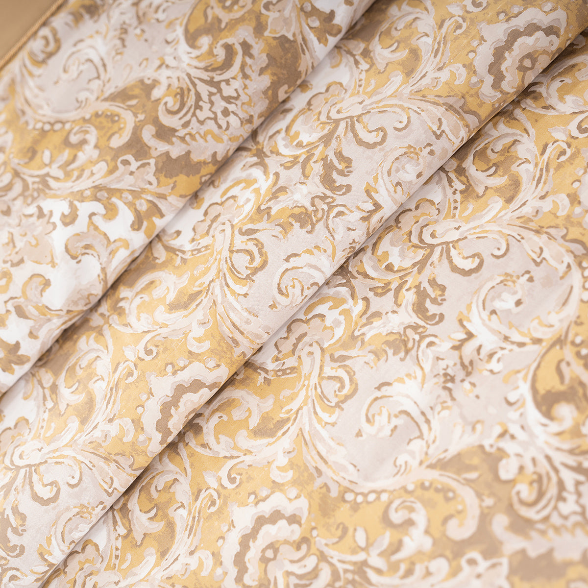 Duvet Cover Set 100% Cotton 8Pcs Gold Aquarelle Imperial Grace