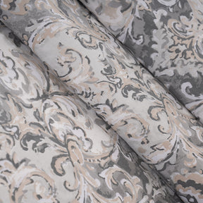 Duvet Cover Set 100% Cotton 8Pcs Grey Aquarelle Imperial Grace