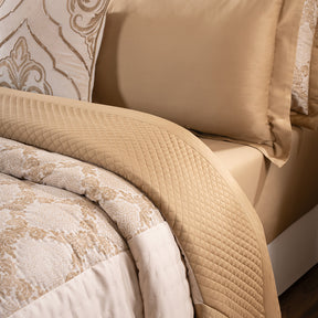 Quilt Set 100% Cotton 8Pcs Gold Damascene Imperial Grace