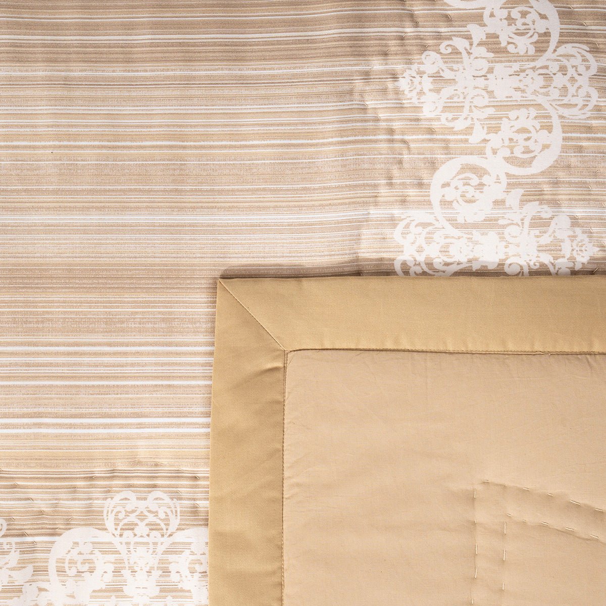 Quilt Set 100% Cotton 8Pcs Gold Veloura Imperial Grace
