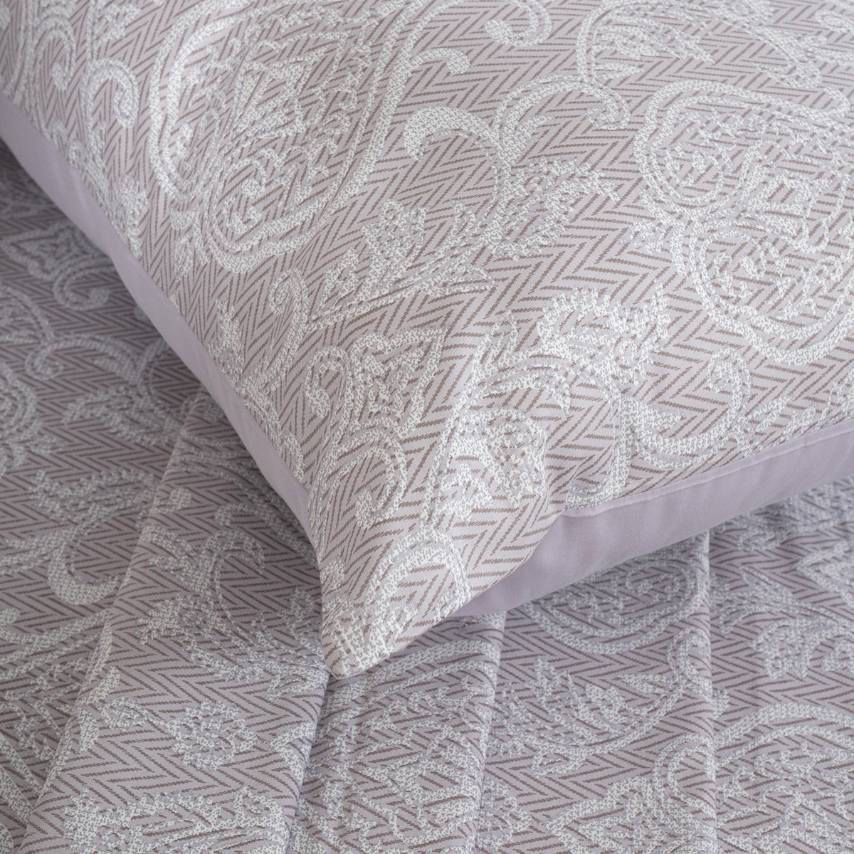 Bedsheet with Pillow Case Purple 100% Cotton Imperio