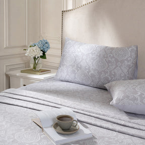 Bedsheet with Pillow Case Purple 100% Cotton Imperio
