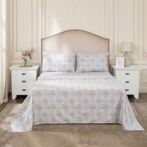 Bedsheet with Pillow Case Tan 100% Cotton Montclair