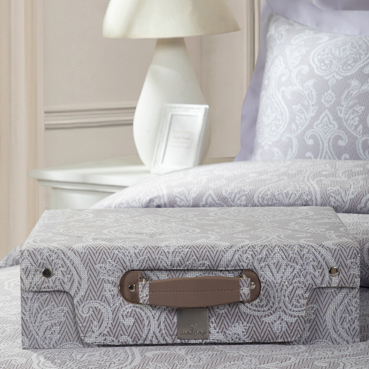 8 Pcs Duvet Cover Set 100% Cotton Purple Imperio