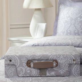 8 Pcs Duvet Cover Set 100% Cotton Purple Imperio