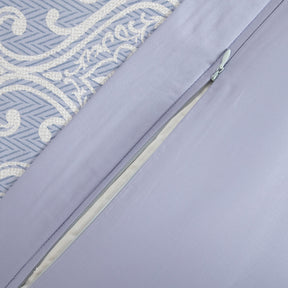 8 Pcs Duvet Cover Set 100% Cotton Blue Imperio