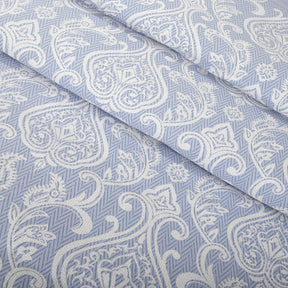 8 Pcs Duvet Cover Set 100% Cotton Blue Imperio